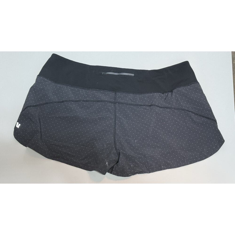 Vuori Women’s Running Athletic Shorts XL Black Dot High Waist Lined Lightweight - Picture 2 of 5